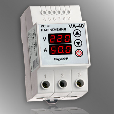 Реле напряжения с контролем тока DigiTOP VA-40